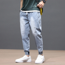 Boomer Springtime Thin jeans Mens loose big code currents 100 lap tight waist and closeted bunches 90% Harun pants
