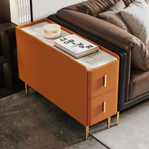 Light luxury Rock board sofa side cabinet living room moving side and corner few simple modern TV tea table cabinet storage cabinet