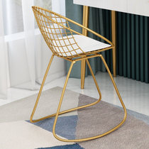 Net red makeup stool modern simple back chair bow dressing stool girl heart princess makeup chair