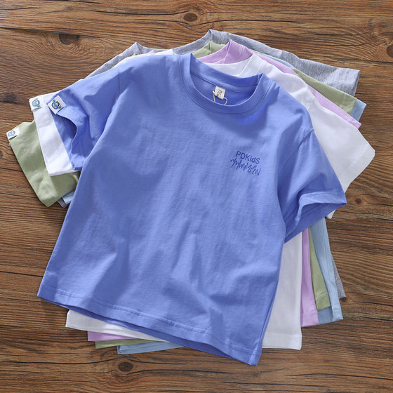 Fashionable children's short-sleeved T-shirt, summer cool mercerized cotton, boys and girls half-sleeved sweatshirt, foreign trade children's clothing 6
Fashionable children's short-sleeved T-shirt, summer cool mercerized cotton, boys and girls half-sleeved sweatshirt, foreign trade children's clothing 6