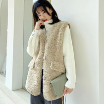 Lamb hair Vest Women autumn and winter fur one long coat 2020 new sleeveless vest wear horse clip tide