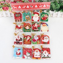 Christmas mini greeting card Christmas tree small card hanging decoration creative hanging card wish message write blessing words 128 pieces