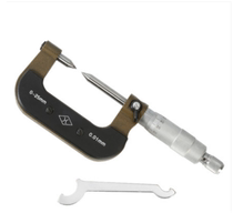 Upper volume double pointed micrometer custard 0-25mm flower fracter scale screw photometric microinstrumental key wall thickness small measuring head