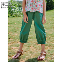 Girl Pants Summer 2022 New Ocean Air 80% Pants Pure Cotton CUHK Kid Children Casual Pants Slim LIGHT CAGE PANTS