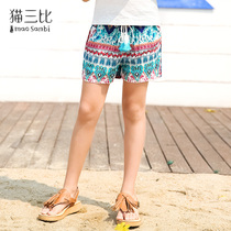 Girl Casual Shorts Summer Dress 2022 New Bohemian 6 CUHK Tong 7 Ethnic Printed Children Beach Pants