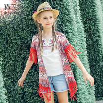Bohemian Girl Cloak Summer 8 Year Old Boy Clothing Small Kan Shoulder 6 CUHK Child Shawl 7 Children Girl Little Canon Shoulder