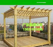 Embalming wood grape stand floor balcony grid fence flower case protection wall panel fence pavilion terrace stairs wooden door