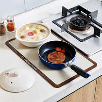 Japanese-style kitchen insulation mat Aluminum foil high temperature resistant pot mat Household dining table mat Anti-scalding mat countertop waterproof oil pad