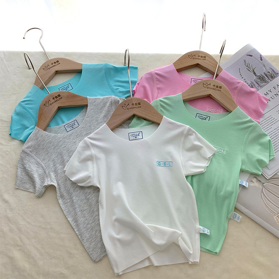 Qianselian summer children's clothing, small, medium and large children, boys and girls, freely create modal cotton markless short-sleeved T-shirt
Qianselian summer children's clothing, small, medium and large children, boys and girls, freely create modal cotton markless short-sleeved T-shirt