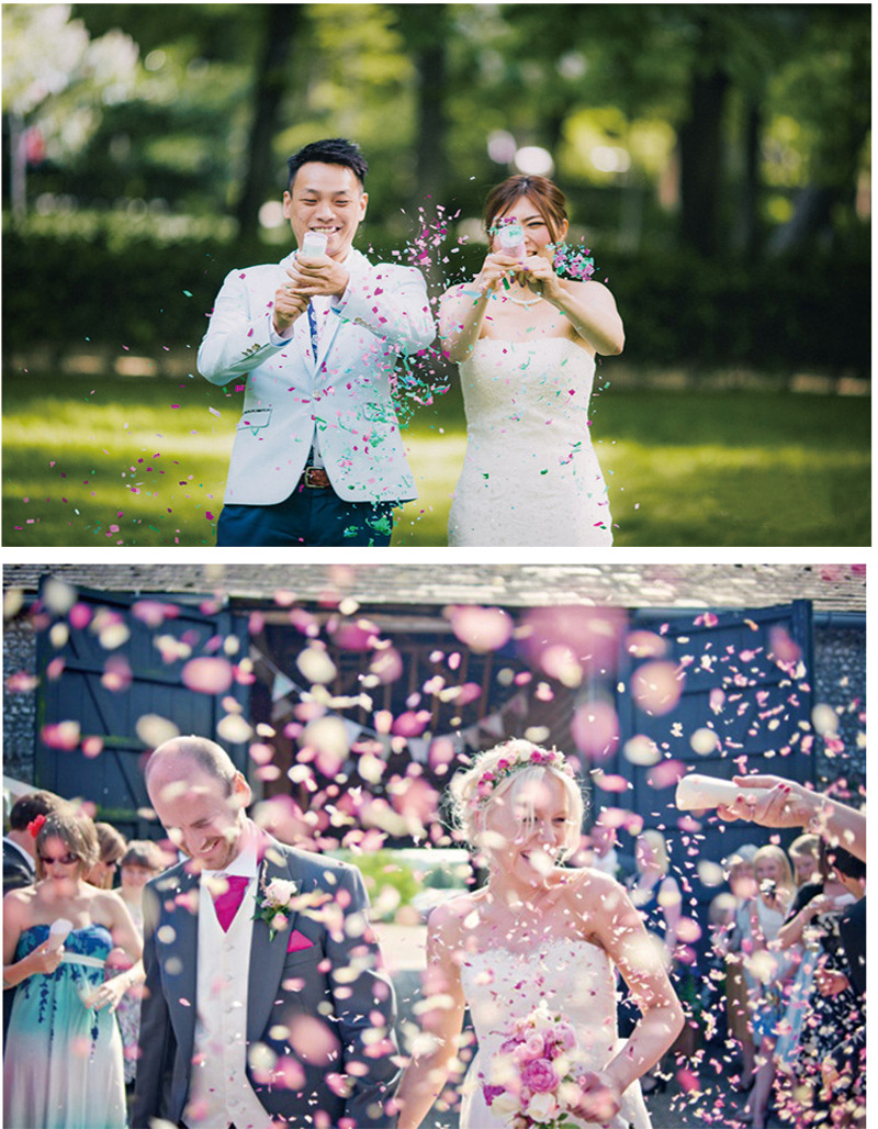 婚礼喷花筒结婚小礼炮创意纸屑婚庆礼花生日求婚彩带推推乐撒花