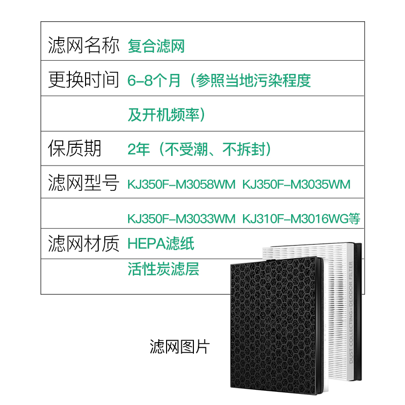 with samsung air purifier filter kj350f-m3058/kj310f-m3015 filter element cfx-g100/sc