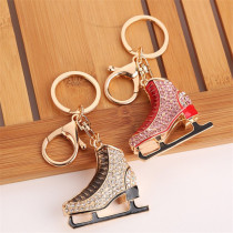 Yuesheng knot String Diamond paint Skate Key Chain pendant creative small gift key ring pendant figure skating