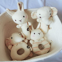 0-1 0-1-year-old baby organic cotton Handshake bibi loud and sound batter hand grip bustle baby soothing toy for 0-6 months