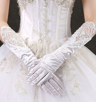 Forged long vintage lace handmade nail beads Bride wedding dress wedding gloves gauze travel accessories Photography