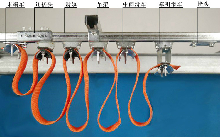 划线小车天车行车滑轨 镀锌c型吊轨 不锈钢c30电缆导轨吊线滑车