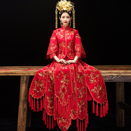 秀禾世家秀禾服新娘2019新款女中式结婚嫁衣