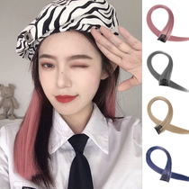 Color wigs one-piece invisible seamless natural straight hair patch pick-up gradient female hair hanging ear dyeing hair extension