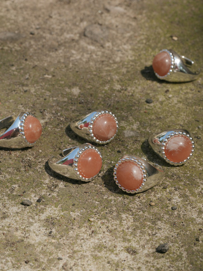 Closense {maruko} 디자이너의 Sunstone 반지 실버 Simple Summer Gugy 6 Size Ring Ring Closense {maruko} 디자이너의 Sunstone 반지 실버 Simple Summer Gugy 6 Size Ring Ring