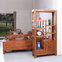 Flower pear color solid wood ancient shelf simple modern living room partition cabinet screen entrance entrance porch storage treasure Pavilion Chinese style