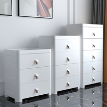 Pinya simple storage cabinet width 40 drawer type plastic small bedside table bedroom living room table under the bucket cabinet