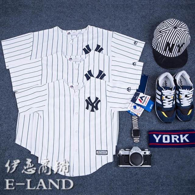 ເຄື່ອງແບບເບສບານນິວຢອກ NY Yankees Yankees ເຄື່ອງນຸ່ງເດັກນ້ອຍຂອງພໍ່ແມ່ - ເດັກນ້ອຍເຄື່ອງນຸ່ງຄູ່ເສື້ອກິລາເສື້ອຍືດແຂນສັ້ນ