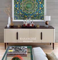 Jian Mei light luxury solid wood sideboard European decorative cabinet Hall porch cabinet neoclassical locker model room furniture