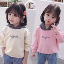 Baby Childrens Ware 2023 new spring girl Han Edition 3 hood blouse 2 ocean gas loose spring and autumn coat