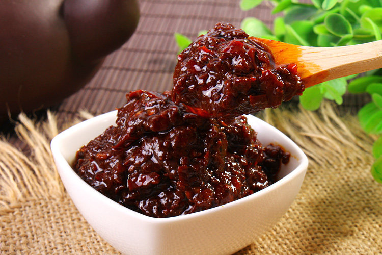 三河古镇特产 牛肉酱农家自制下饭酱油辣椒酱拌饭酱拌面酱500g/瓶