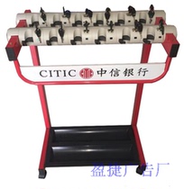 (factory direct sales)CITIC bank umbrella rack new 12 head with lock bracket umbrella storage rack VI logo