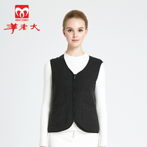 Sheep Boss wool warm vest female V collar wool waistcoat thickened warm blouse washable WJ8202