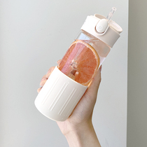 High Face Value Water Glass Women With Straw Summer Portable Minima Cute Glass Cups Adult Pregnant Woman Maternity Leakproof Mug