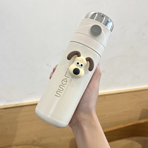 304 stainless steel insulation cup Ms. high value 2022 new cup with cover can drink water tea separation cup