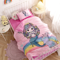 Baby Cot Bedding Coral Suede Winter Thickening Warm Baby Quilt Cover Children Kindergarten Quilt Three Sets