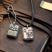 Old Blacksmith Joker Poker Pendant Brass Red Copper Personality Pendant SIM Card SD Card Emergency Containing EDC