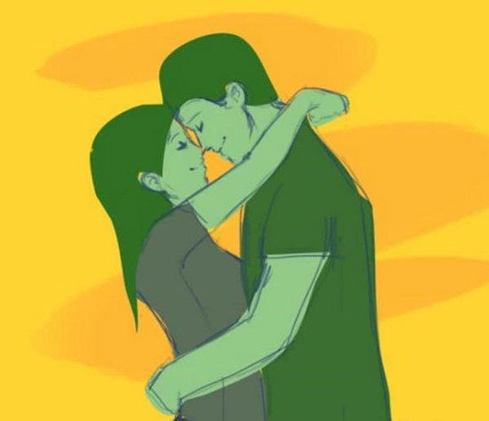 无论交往了多久都一直以这种方式拥抱的情侣,他们的感情一如热恋般