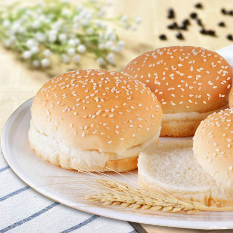 汉堡面包商用家用汉堡胚30对 双层面面包肯徳基kf汉堡包邮-阿里巴巴