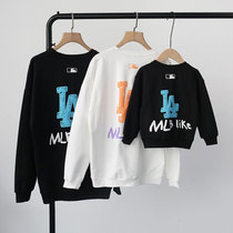 South Korean pro-dress family of three-four-mouth clothing spring dress 2022 new net red mother woman dress with long sleeves pure cotton foreign air