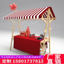 Wooden booth activity display stand night market stall artifact Market Mall mobile snack simple car Outdoor