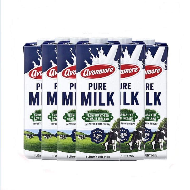 艾恩摩尔纯牛奶1l*6盒整箱全脂牛奶爱尔兰进口儿童学生常温早餐奶