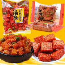Whole box of drunkard green beans crispy spicy strips cow big knife meat small packaging childhood nostalgic campus Net red spicy snacks