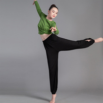 Dance Practice Pants Female Open Fork Modale Collection Training Students Examination Class Close-up Lantern Yoga Pants Modern Dance Practice Service