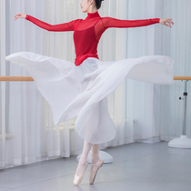 Modern dance practice clothes womens big pendulum elegant chiffon long dress dance performance classical dance ballet dance dance dress dress dress