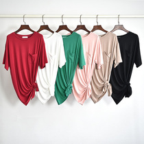 Modern dance practice clothes female jazz classical Latin open knots elegant dance performance clothes sports yoga clothes