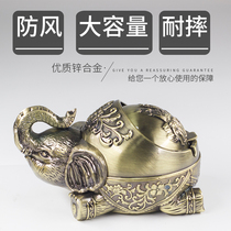 European-style elephant ashtray toothbox set creative personality trend multifunctional windproof belt cover household living room