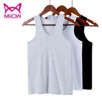 Cat Man Vest Mens Pure Cotton Inside Wearing Bottomless Trackless Underwear Sport Cross Bar Sweatshirt Sleeveless waistcoat Waistcoat Waistcoat