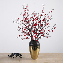 One-purpose space fortune fruit wild fruit berry simulation flower living room home dining table long branch fake flower dried flower decoration