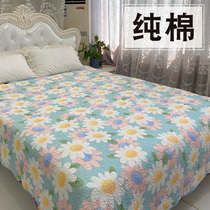 Pure cotton bed cover single piece of twill quilted quilted cotton sheets clipped thick covered tatami bed cover on both sides Korea