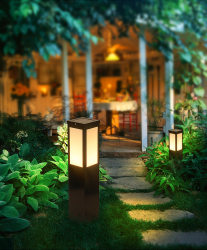 Solar lawn lamp modern minimalist LED lamp outdoor waterproof garden villa park smart landscape floor lamp