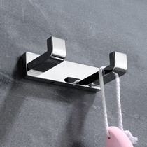 Export German clothes hook 304 stainless steel toilet row Hook double Hook bathroom wall hanging bathroom door rear coat hook