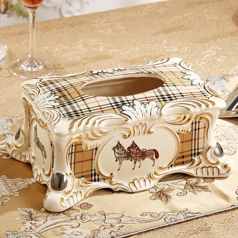 British creative tissue boxes sitting room adornment ceramic exhaust carton tea table top grade key-2 luxury home furnishing articles